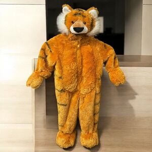 Authentic‎ Kids Tiger Costume Outfit Hooded Faux Fur Cosplay Halloween 18 Months